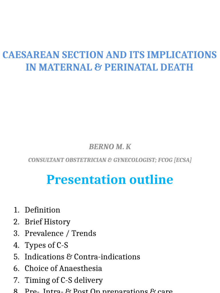 Caesarean Section-Edited Version | PDF | Childbirth | Caesarean Section