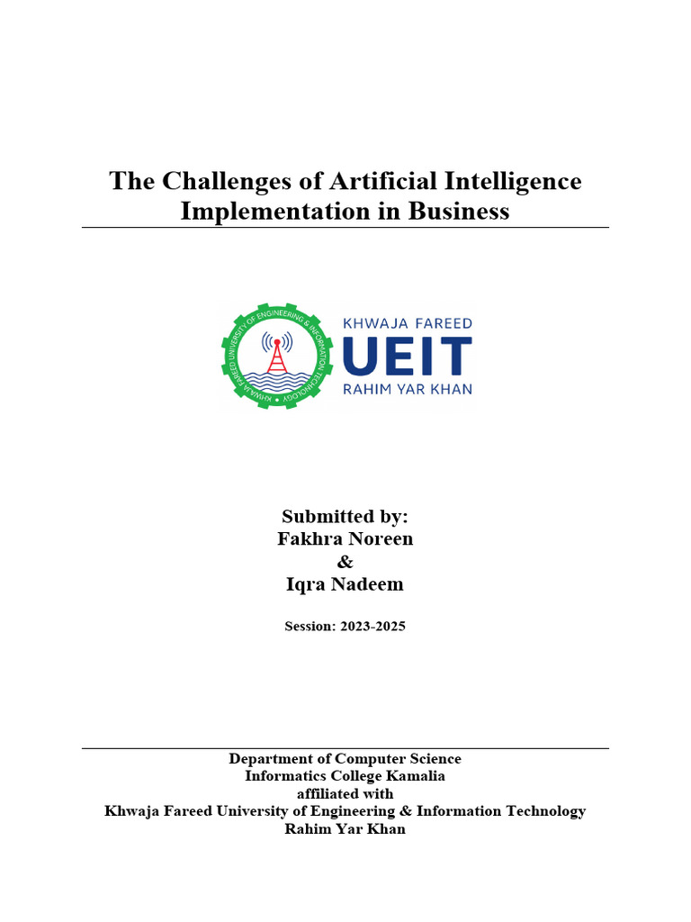 AI Implementation Challenges in Business | PDF | Artificial ...