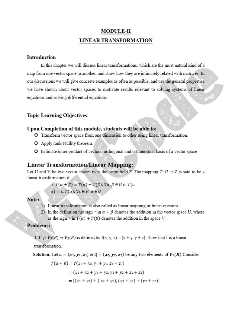 Understanding Linear Transformations | PDF | Linear Map | Linear Algebra