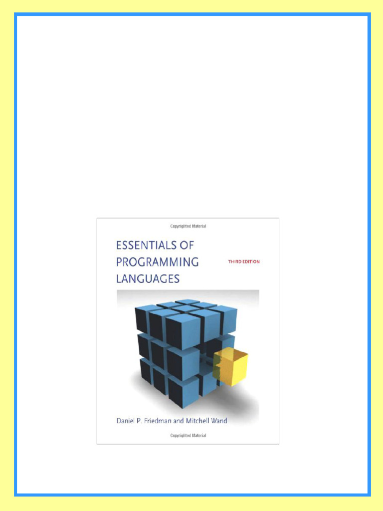 Essentials of Programming Languages Third Edition Daniel P