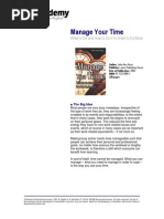 Manage Your Time: Whattodoandhowtodoitinordertodomore