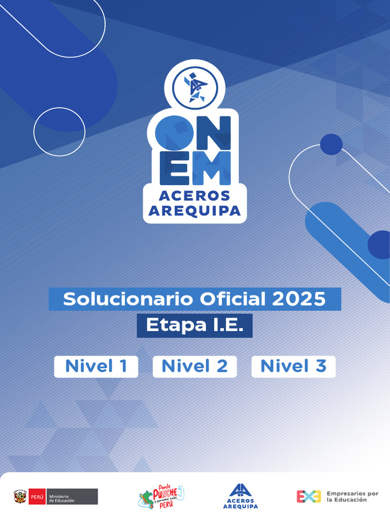 ONEM - AA 2025 Solucionario Etapa IE | PDF