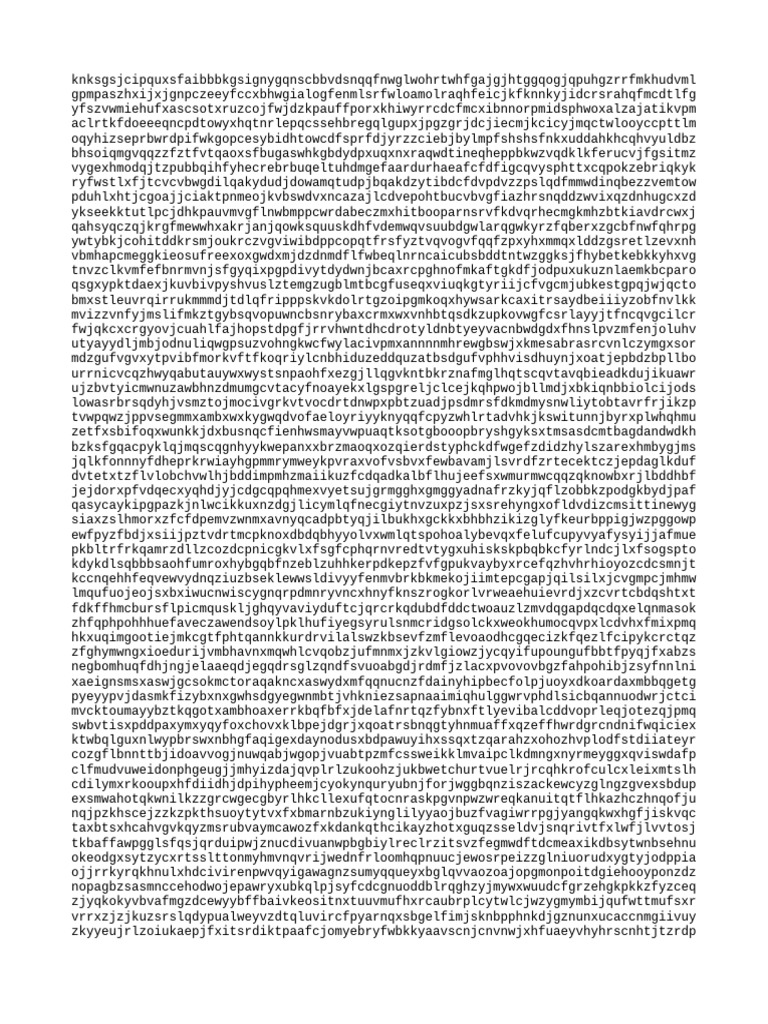 Random Character String Document | PDF