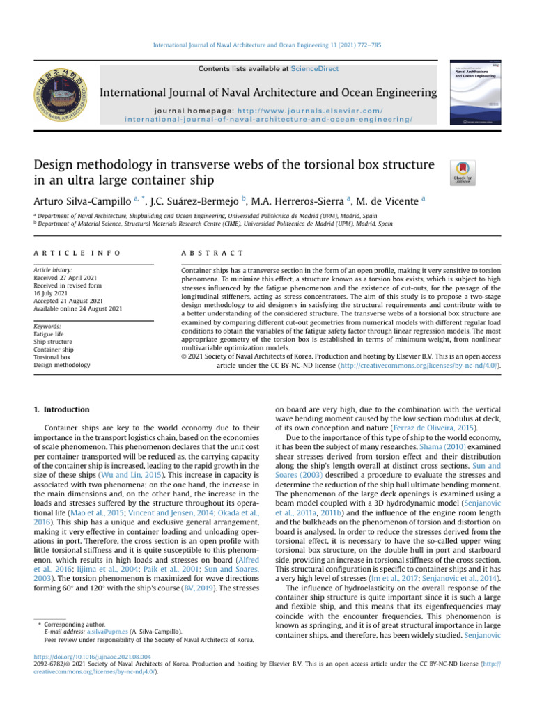 Design Methodology in Transverse Webs of The Torsional Box Structure ...