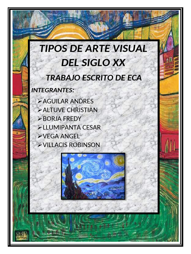 Tipos de Arte Visual del Siglo XX | PDF | Arte callejero | Arte Moderno
