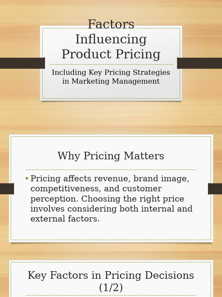 Key Factors in Product Pricing Strategies | PDF