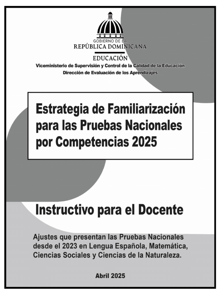 Familiarización con Nuevas Pruebas 2023 | PDF | Plan de estudios ...
