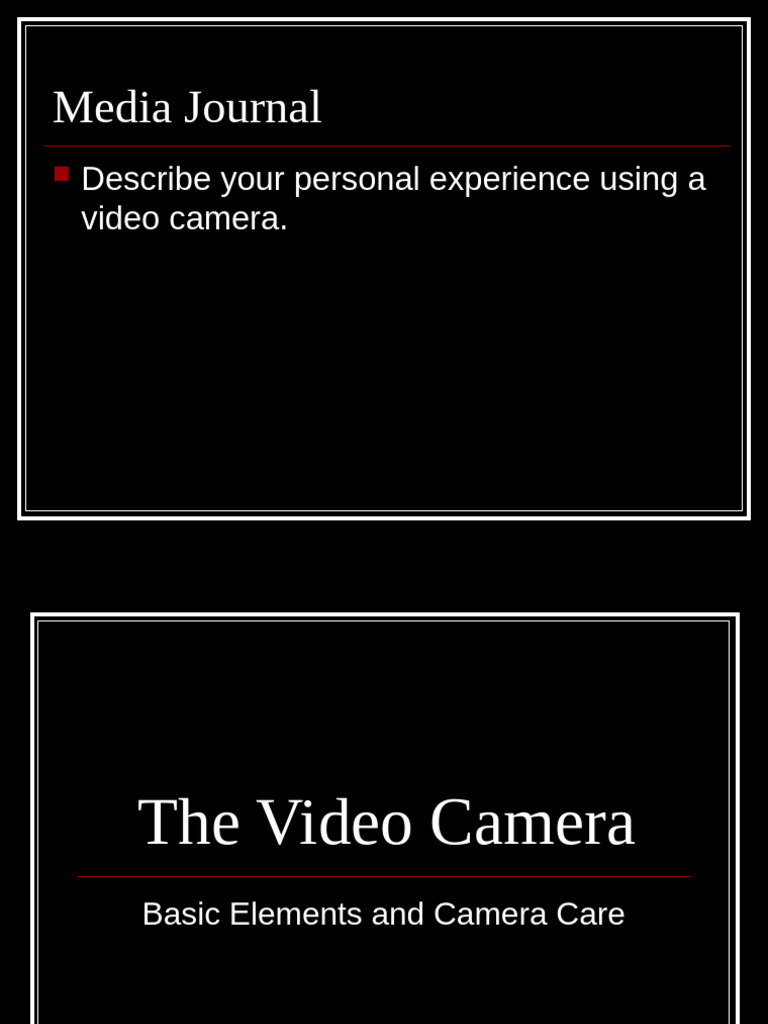 The Video Camera | PDF | Camera Lens | Camera