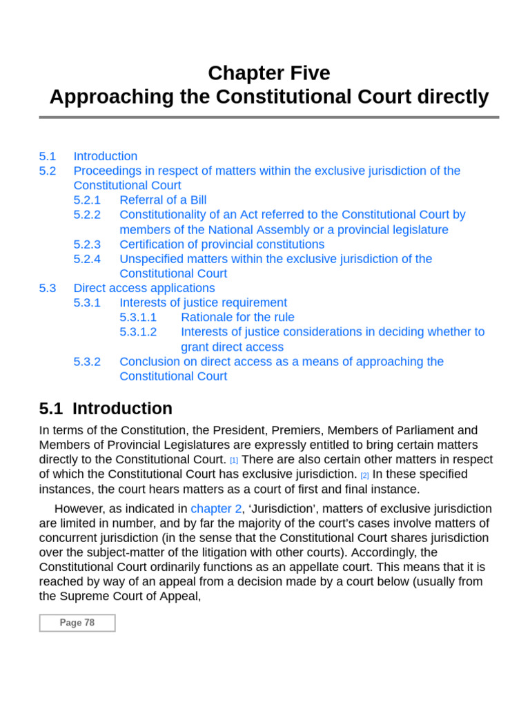 Direct Access to Constitutional Court | PDF | Appellate Court ...