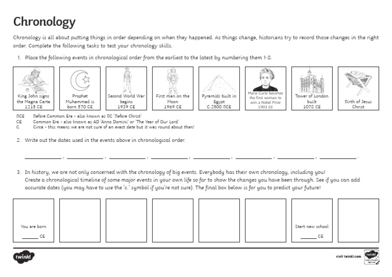 Chronology Skills Activity Guide | PDF