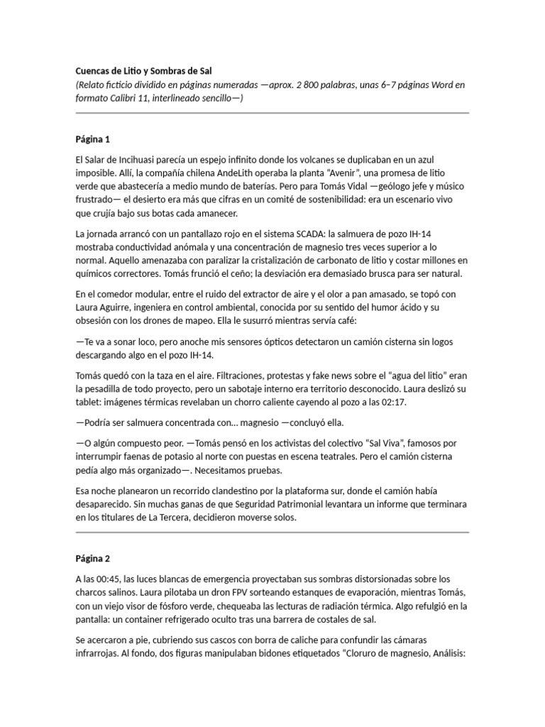 Sabotaje en la Industria del Litio | PDF