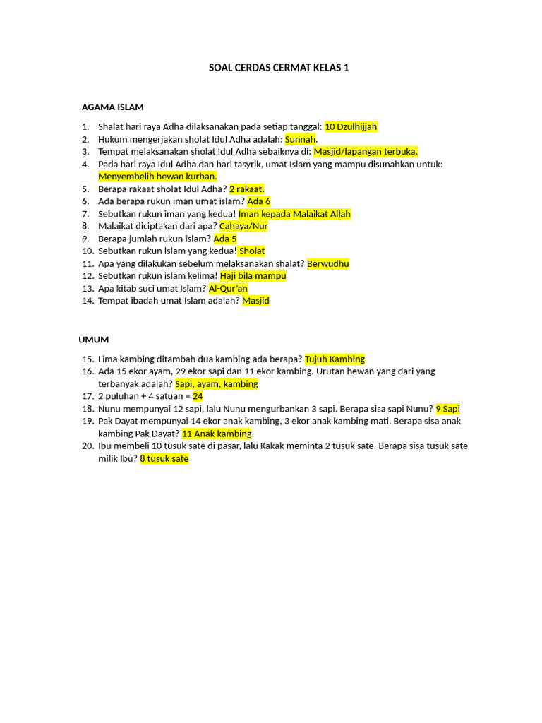 Cerdas Cermat: Menyalakan Percikan Intelektual Sejak Dini di Kelas 1, 2, dan 3 SD