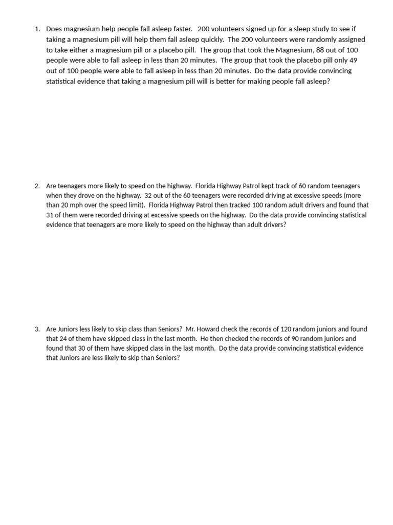 Two Proportion Z Test Assignment | PDF