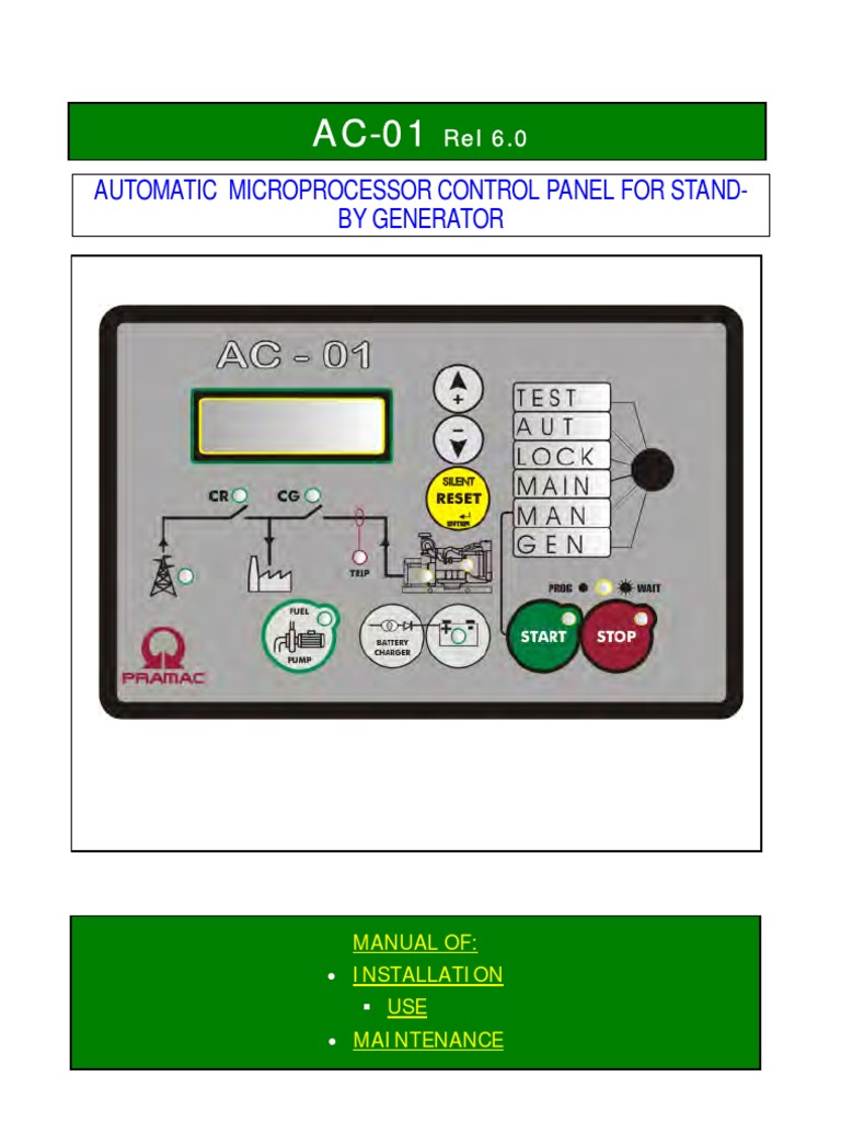 Pramac Generator AC01MTGB4 NEW Optimizada Power Supply Mains