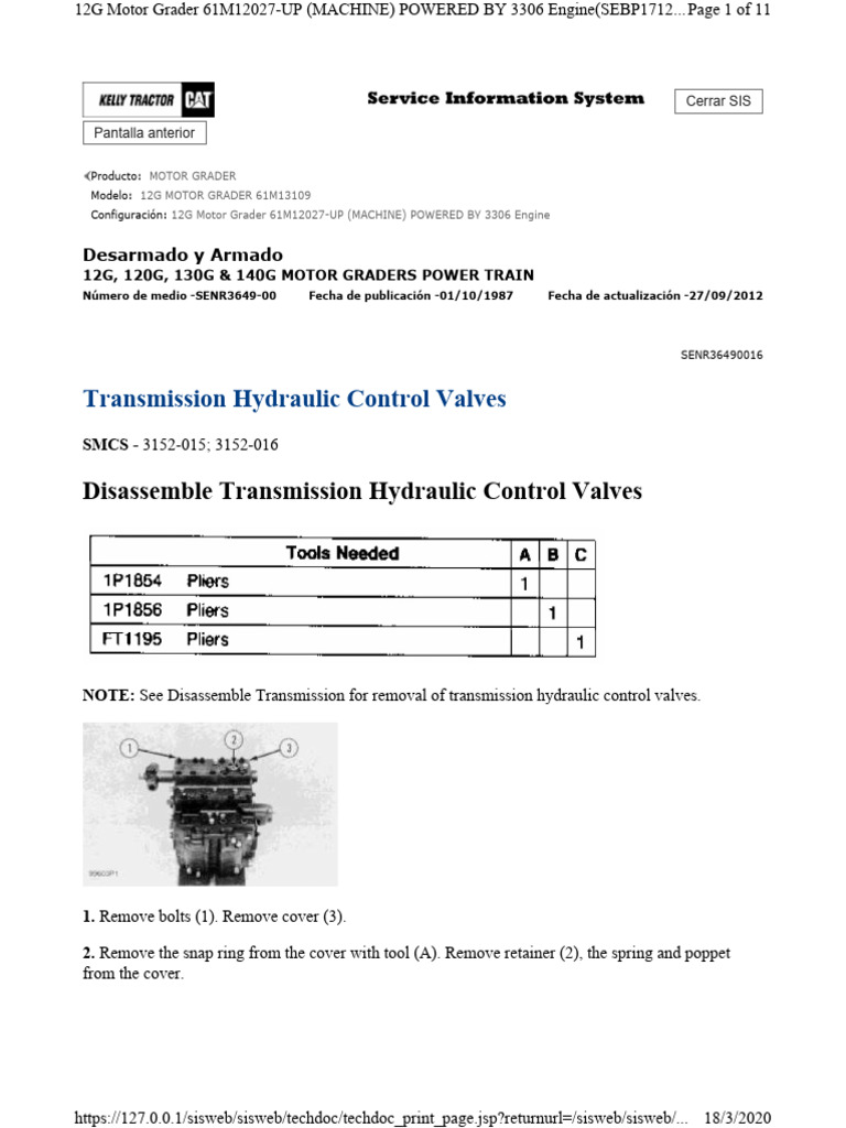 Transmission Hydraulic Control Valves | PDF | Valve | Mechanical ...