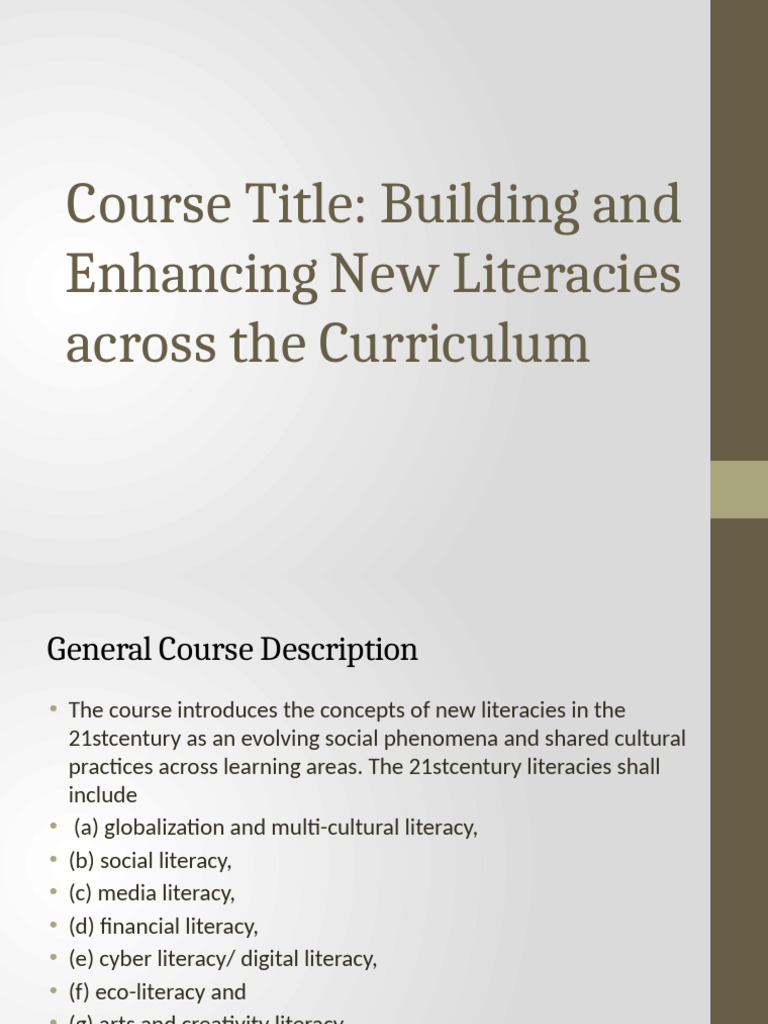 New Literacies in 21st Century Education | PDF | Literacy | Communication
