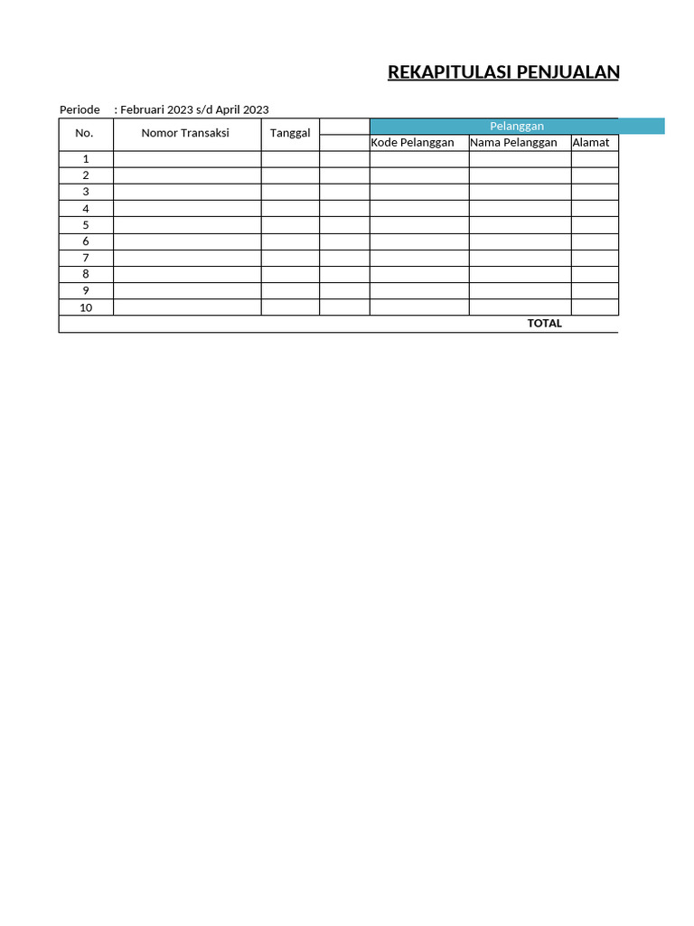 Rekap Penjualan Barang Feb-Apr 2023 | PDF