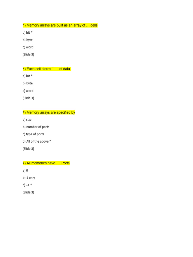 Memory Array Basics and Types | PDF | Random Access Memory | Read Only ...