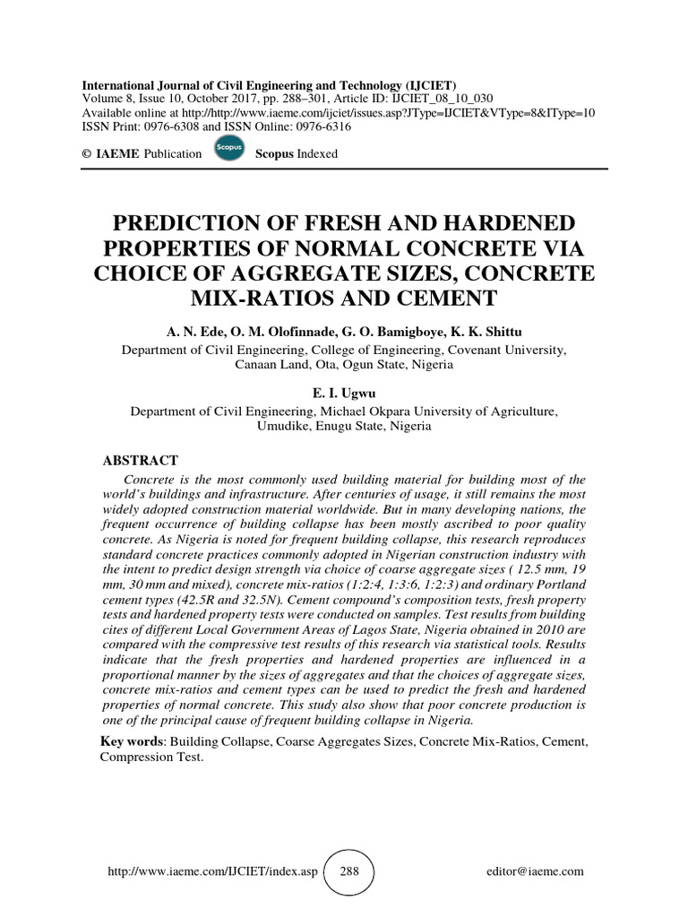 Concrete Properties via Aggregate Choices | PDF | Concrete | Cement