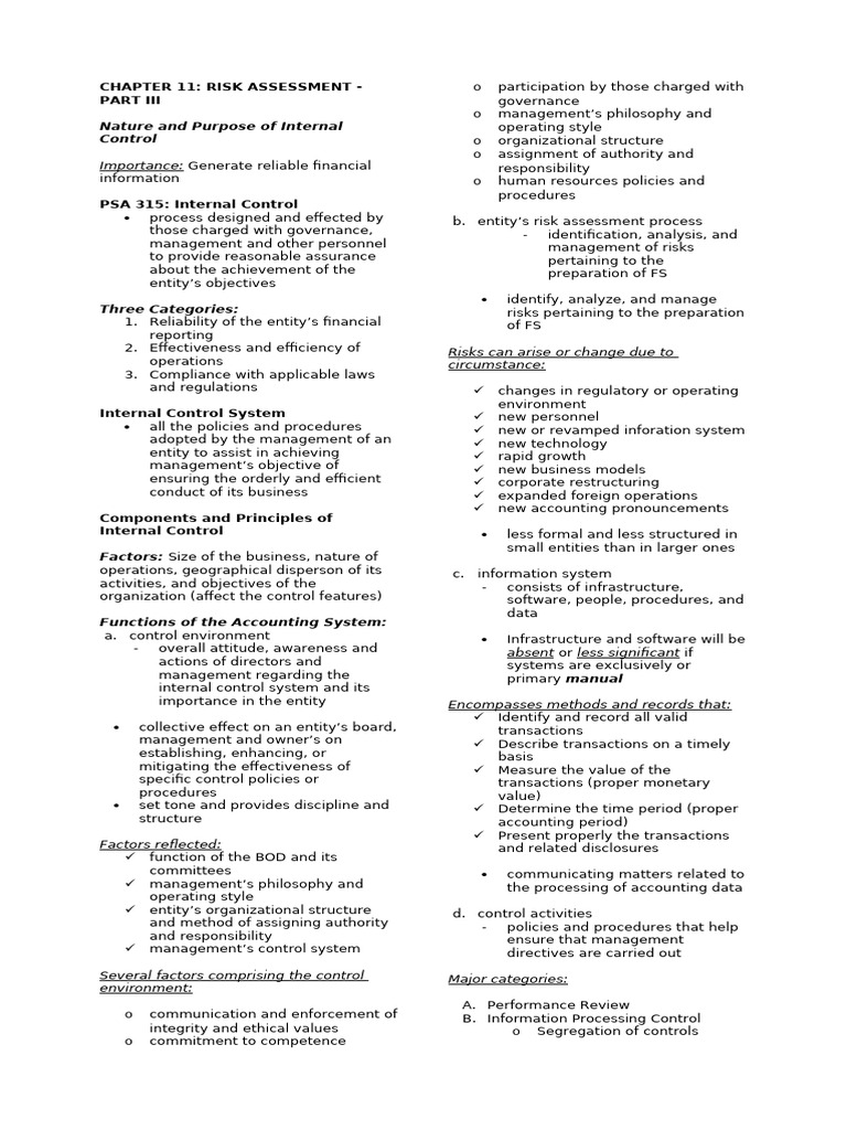 Internal Control and Risk Assessment Guide | PDF | Audit | Internal Control