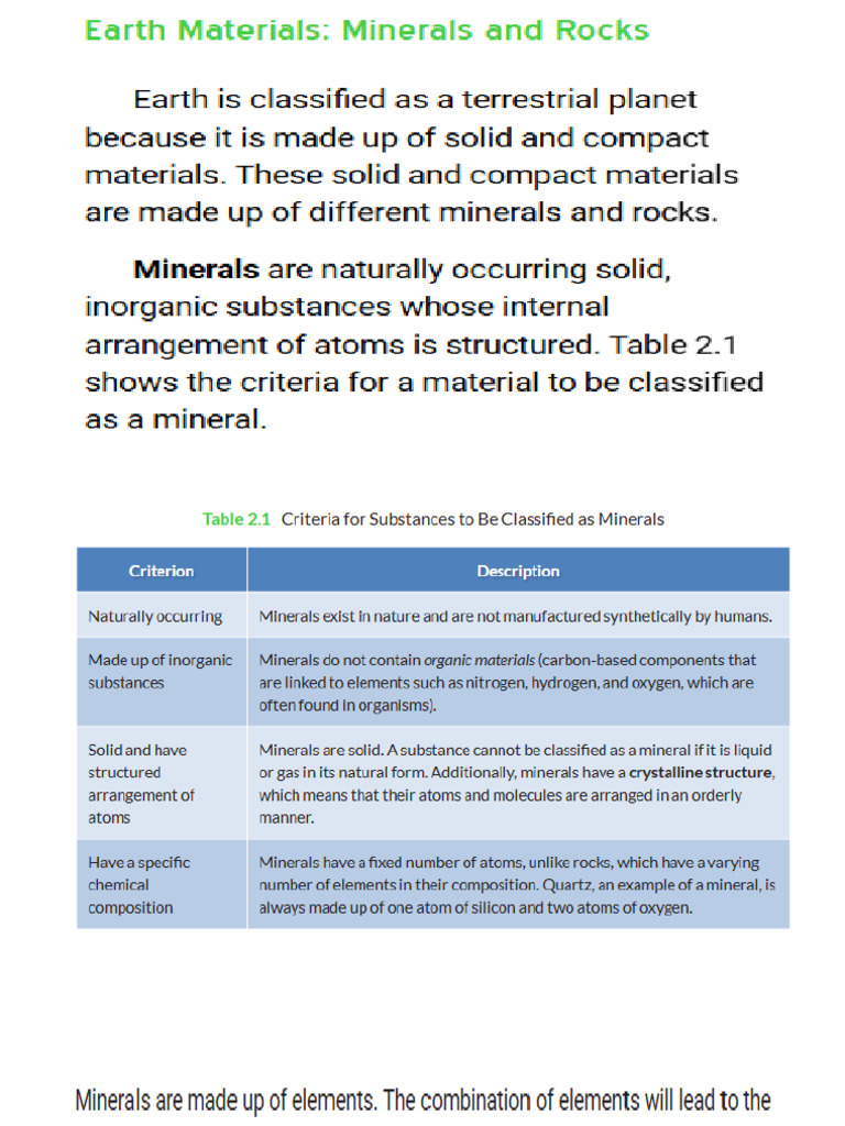Module 2 Minerals and Properties of Minerals | PDF | Minerals ...