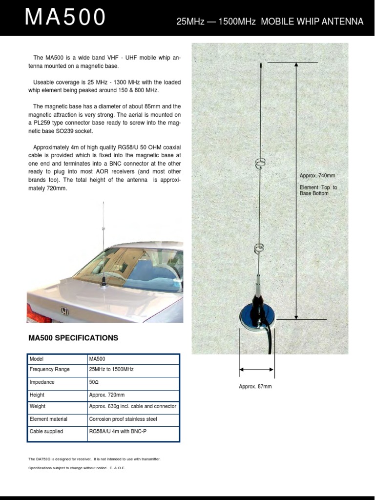 Ma500 Catalog | PDF | Broadcast Engineering | Telecommunications