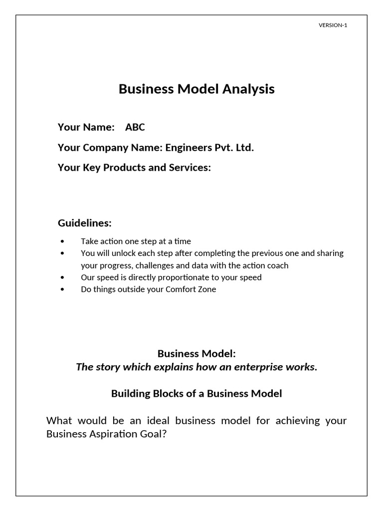 Business Model Analysis Sample 2 Team SPY | PDF | Cost | Marketing
