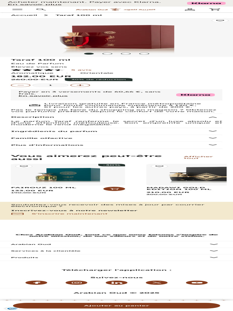 Parfum Taraf Rouge - Luxe Aromatique | PDF