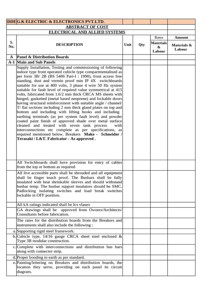 SS Apartment Electrical Latest Rate | PDF | Electrical Wiring ... - Apartment Electrical Safety Compliance Checklists