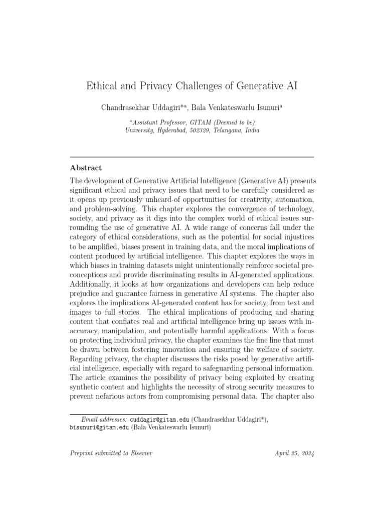 Ethical Challenges in Generative AI | PDF | Artificial Intelligence ...