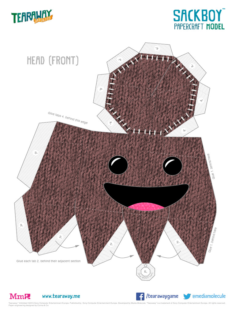 Sackboy Papercraft Assembly Guide | PDF | Chess Theory | Chess