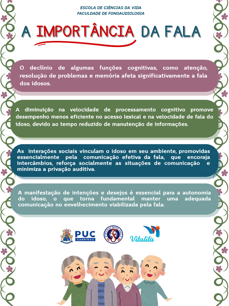 Importância da Fala na Comunicação do Idoso | PDF | Voz humana ...