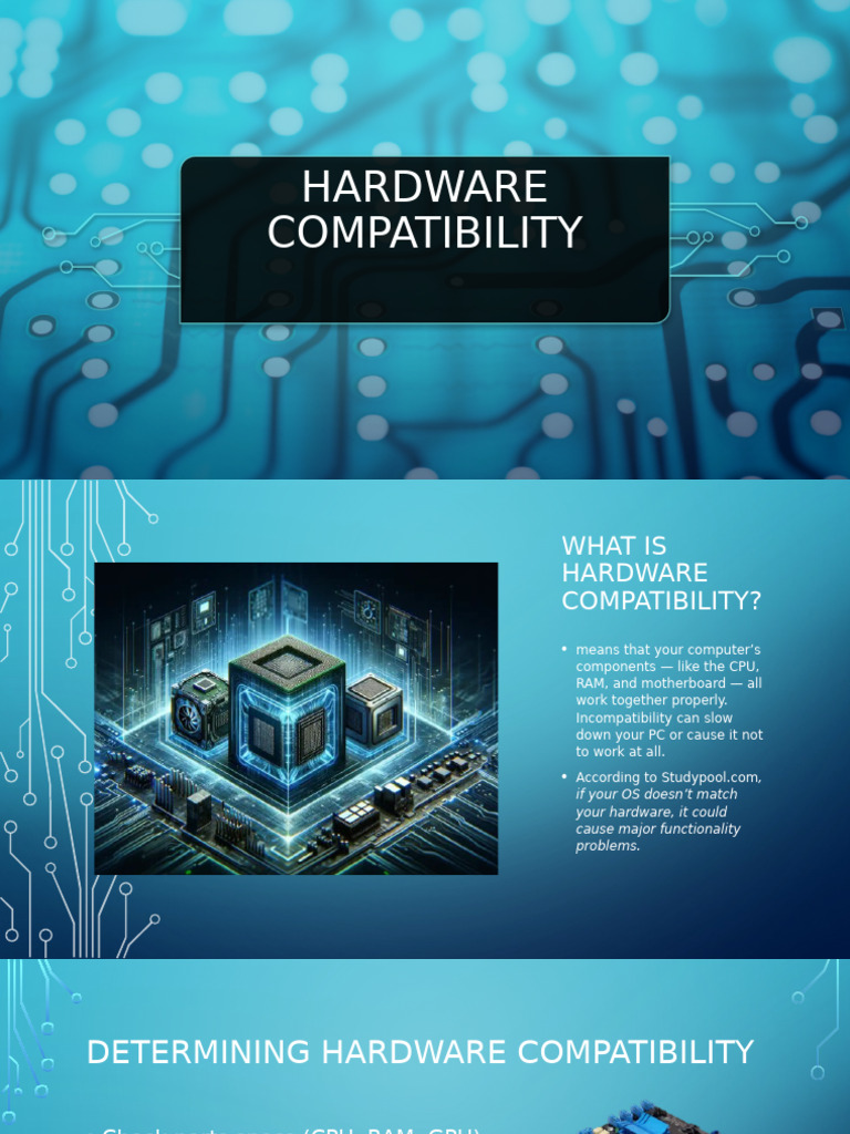 Presentation 1 Hardware Compatibility | PDF