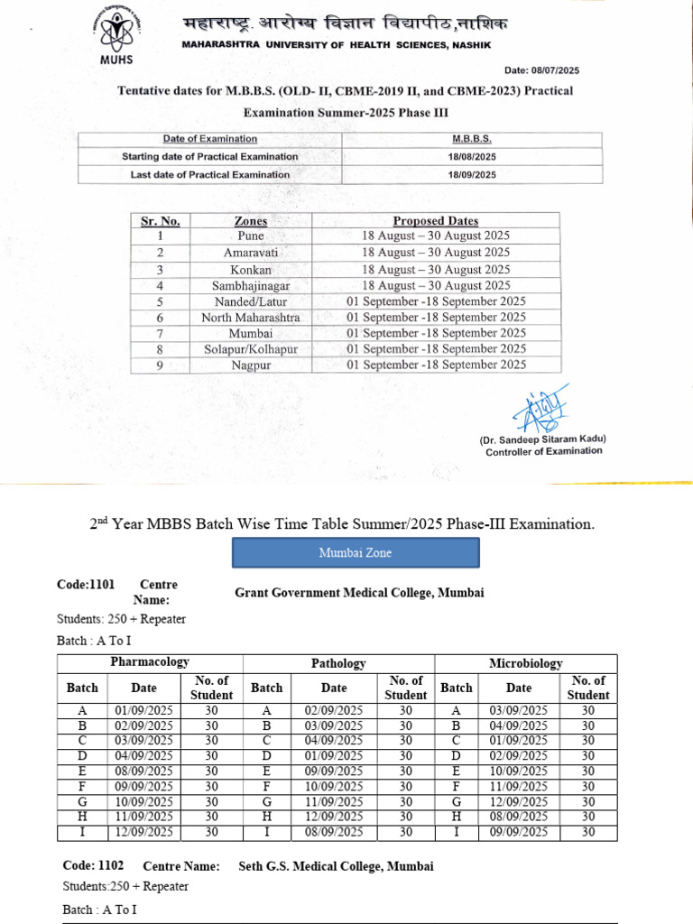 Examination 2nd Year Mbbs - 100725 - 1752148935123 | PDF | Medical ...