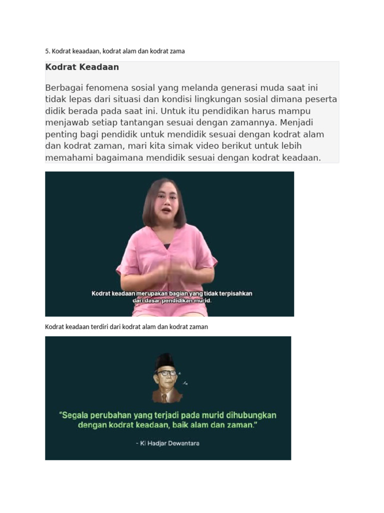 Mendidik Sesuai Kodrat Alam dan Zaman | PDF