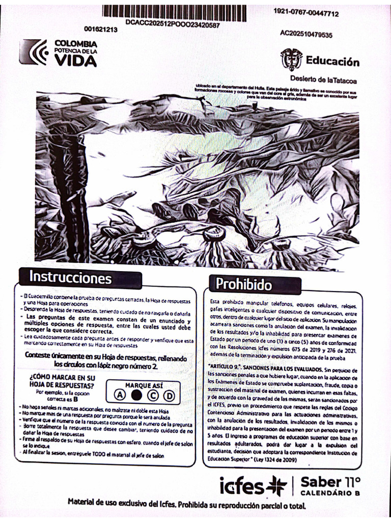 Icfes 2025 Agosto 11 Sesión 2 | PDF
