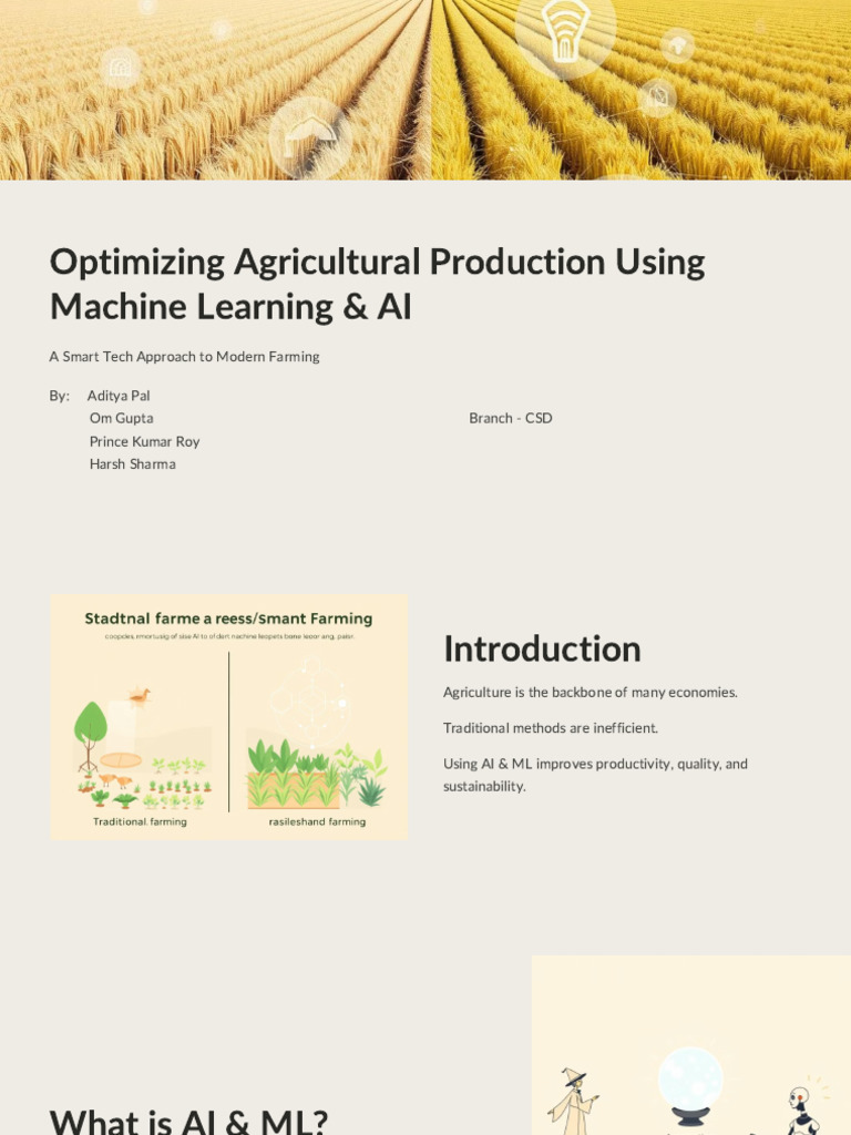 AI & ML in Smart Agriculture Solutions | PDF | Artificial Intelligence ...