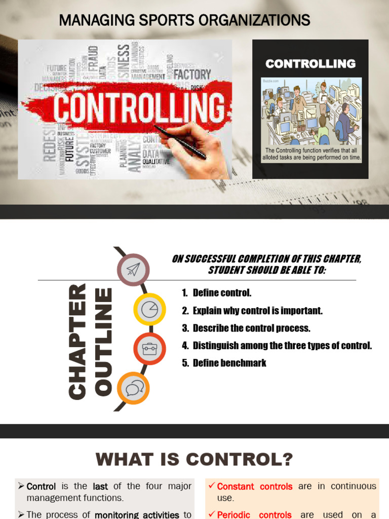 Managing Control in Sports Organizations | PDF | Information | Benchmarking