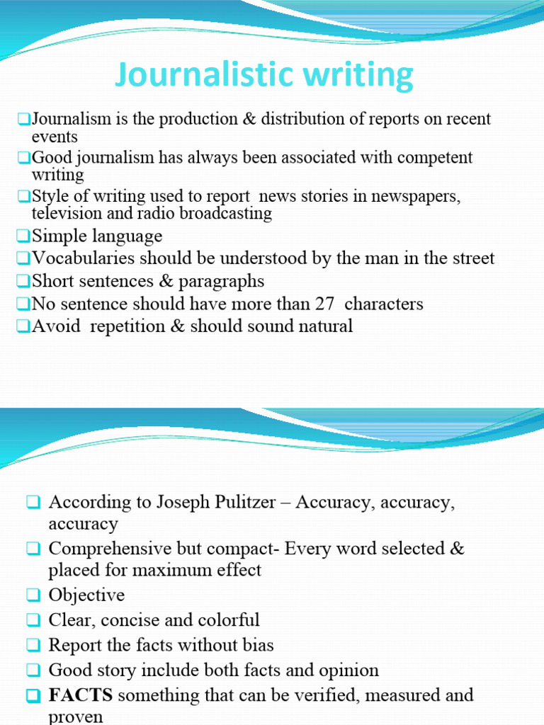 Journalistic Writing | PDF