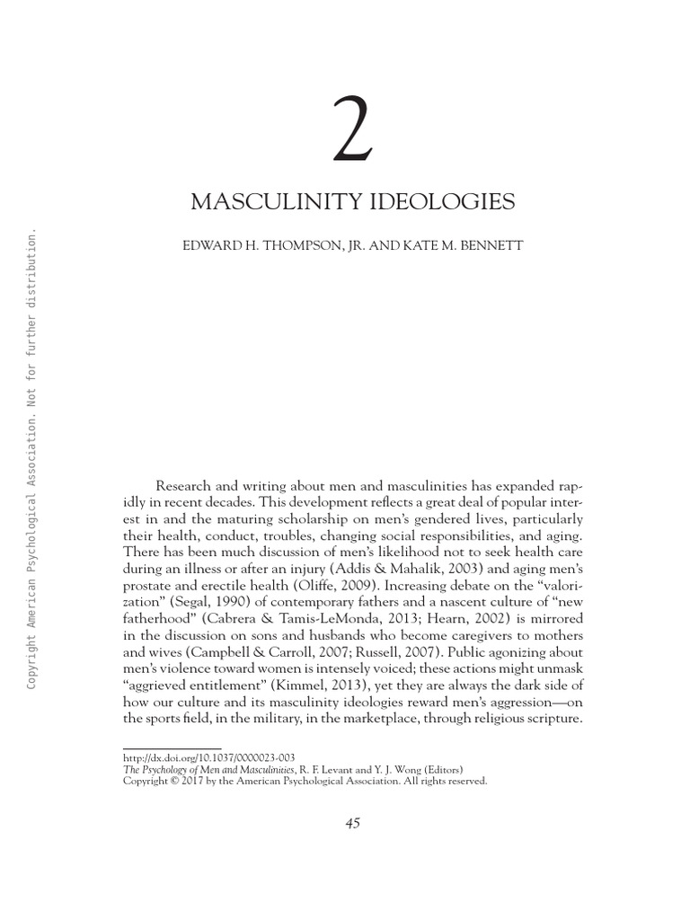 Understanding Masculinity Ideologies | PDF | Masculinity | Gender Studies