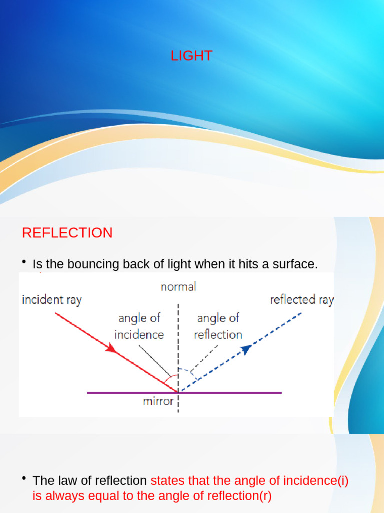 LIGHT | PDF | Refraction | Reflection (Physics)