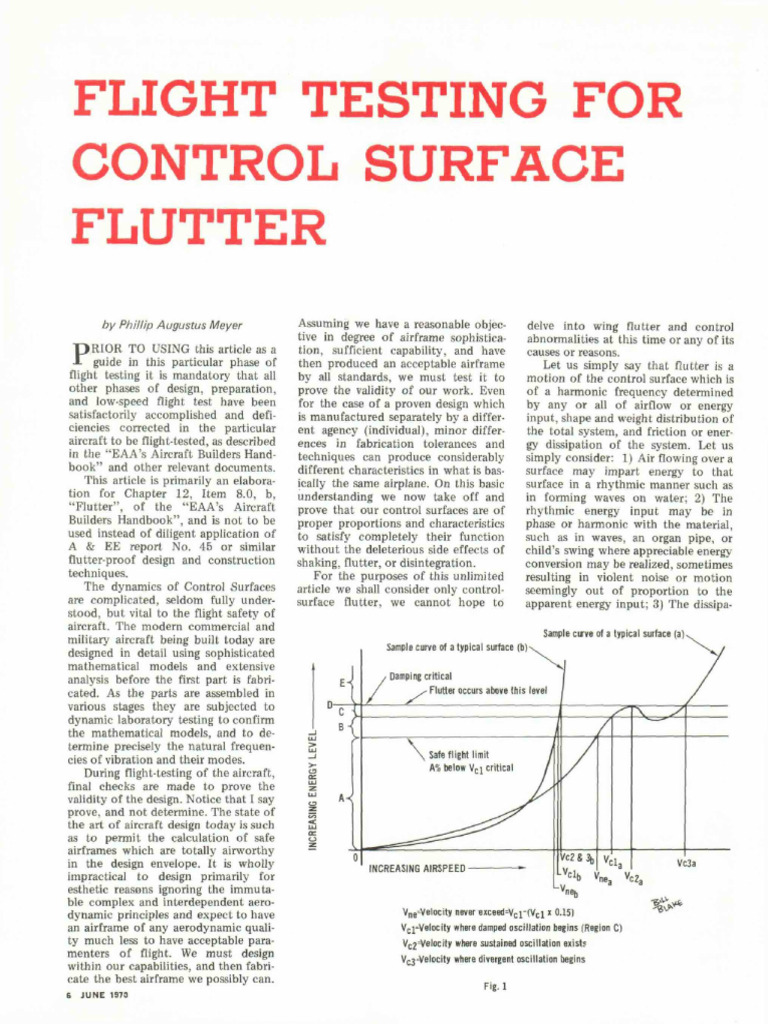 Flight Testing For Control Surface Flutter | PDF | Aircraft | Flight Test