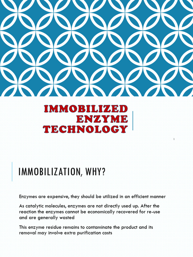 Enzyme Immobilization Techniques Explained | PDF | Enzyme | Catalysis