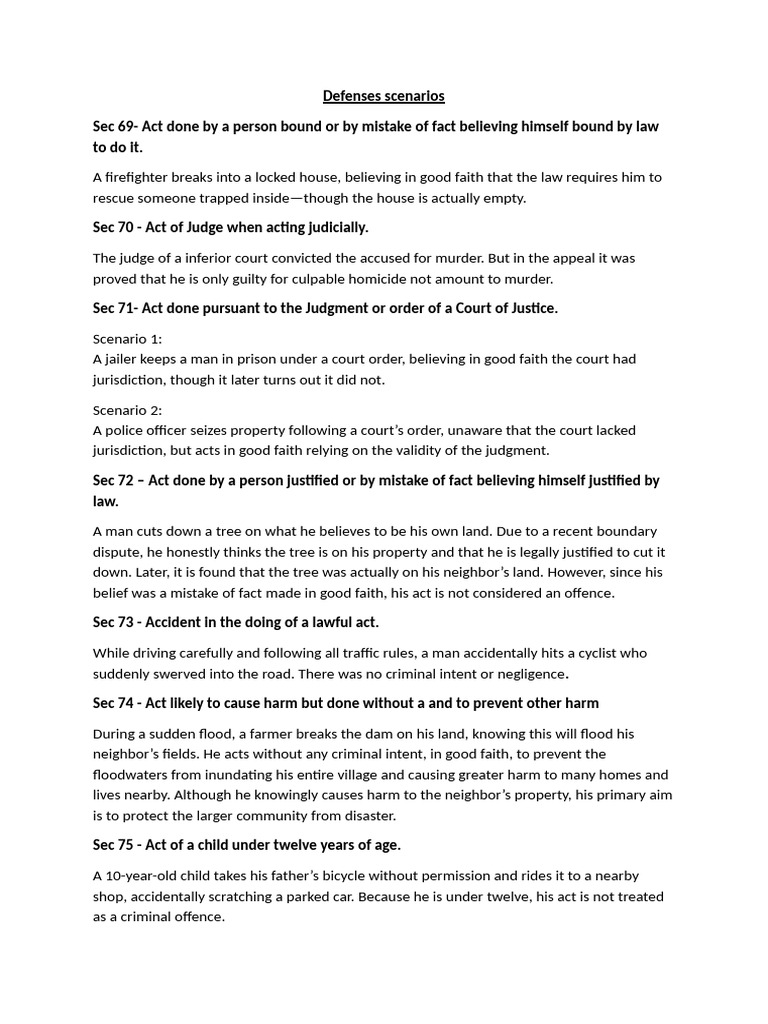 Legal Defenses and Justifications Explained | PDF | Murder | Mens Rea