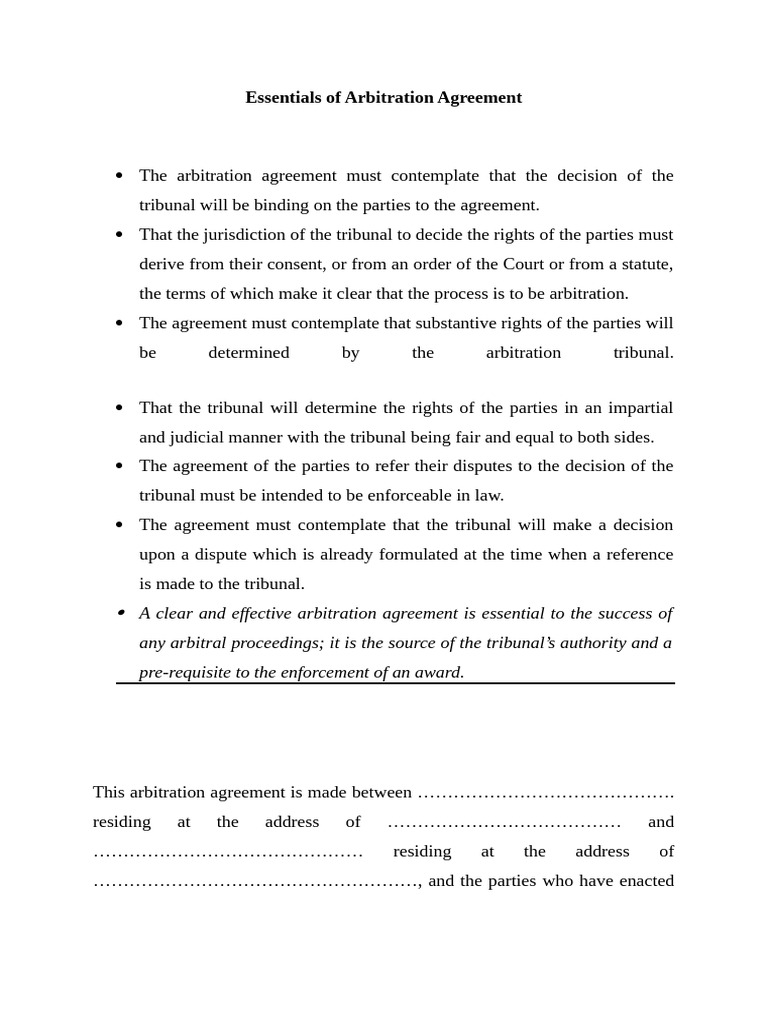 Drafting an Effective Arbitration Agreement | PDF | Arbitration | Tribunal