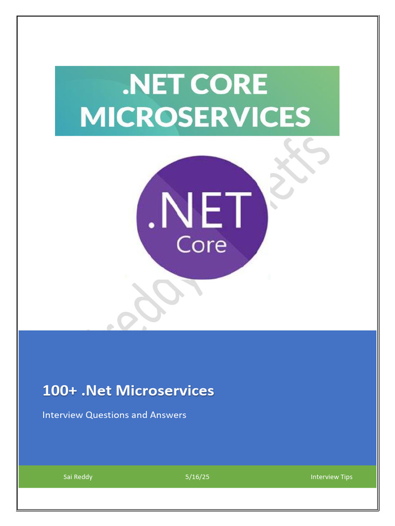 .NET Microservices Interview Q&A Guide | PDF | Databases | Systems ...