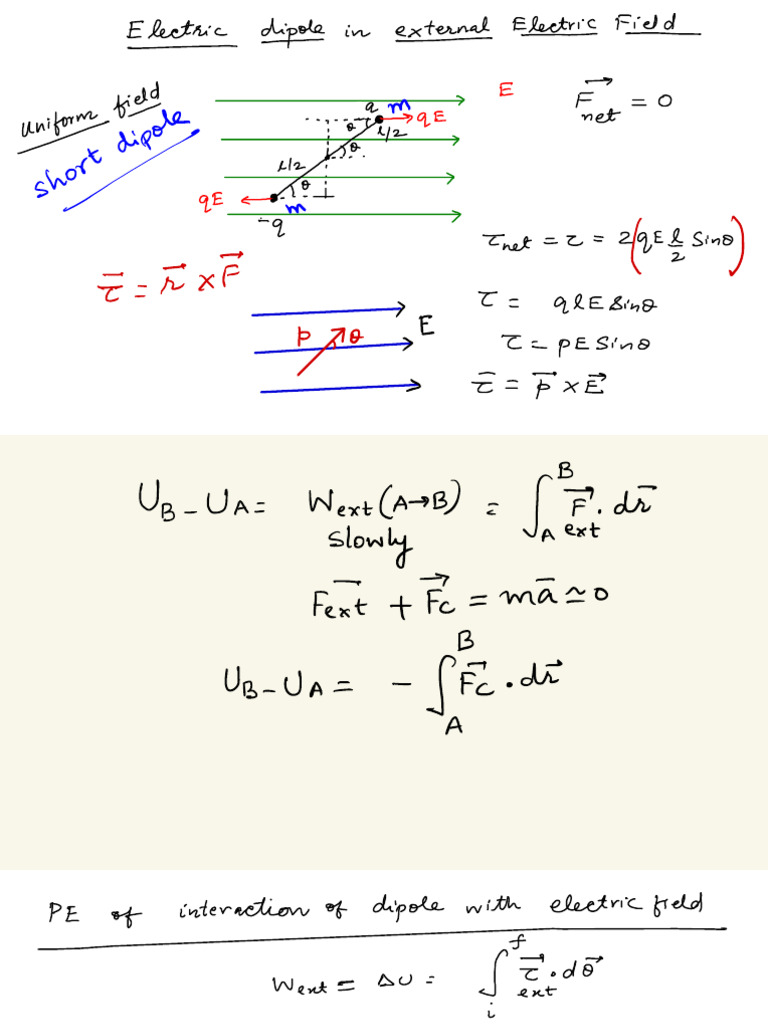 Electric Dipole in External Field - 250522 - 233001 | PDF