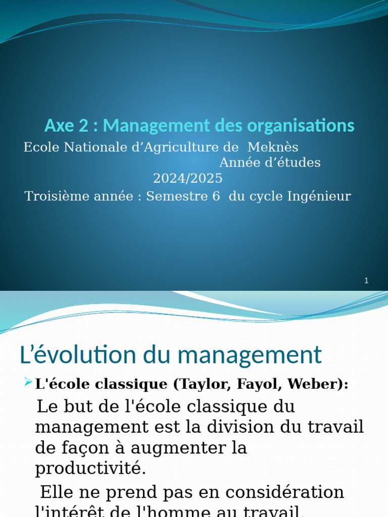 Évolution de la théorie du management | PDF | Motivation | Motivant
