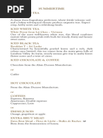 Ritz London Afternoon Tea Menu | PDF | Tea | Hot Drinks