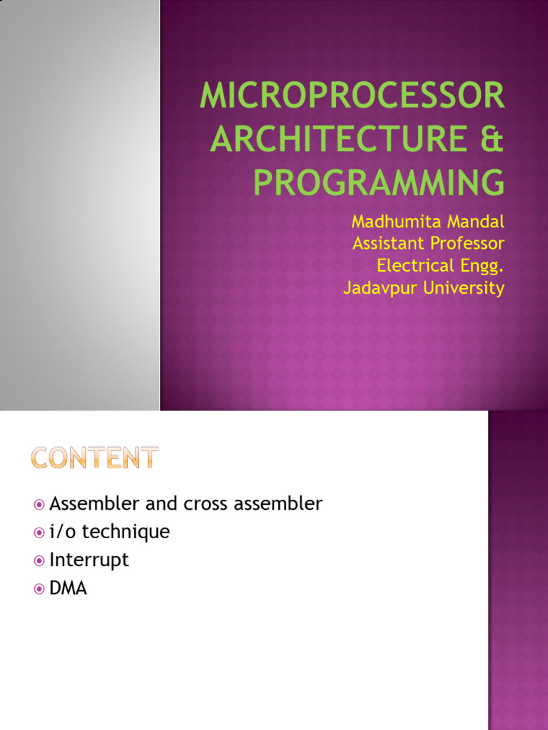Microprocessor Architecture & Interrupts | PDF | Input/Output | Central ...